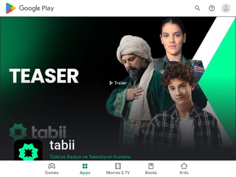 Tabii - Android - TR (8am GMT +3)