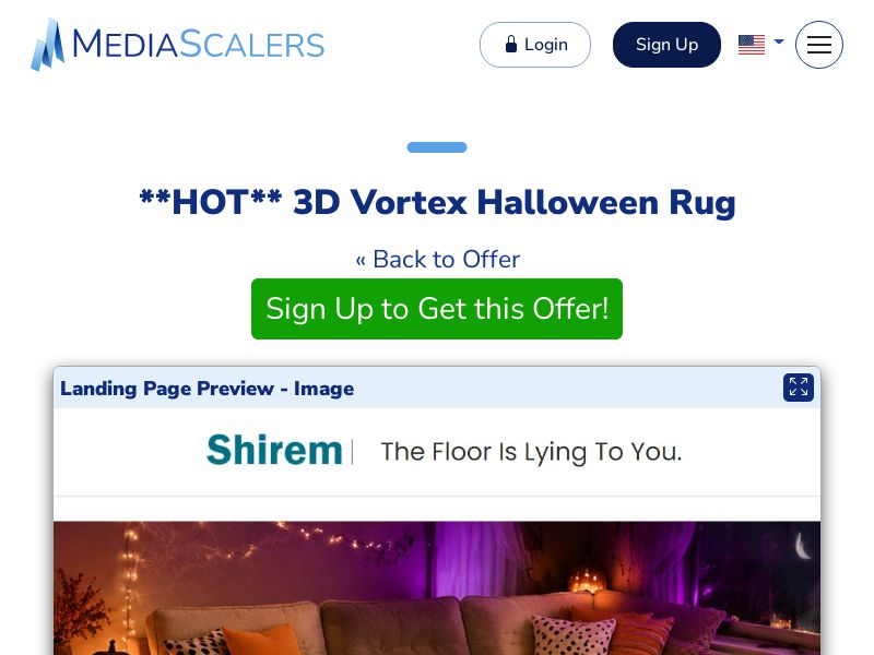 3D Vortex Halloween Rug {+Advertorial, DTC} [US, CA, UK]