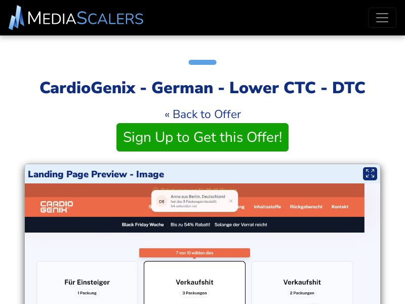 CardioGenix - German - Lower CTC - DTC (Event Tracking) [CH]