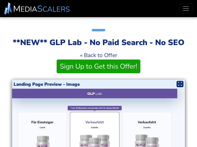 GLP Lab - No Paid Search - No SEO {+DTC} [FI]