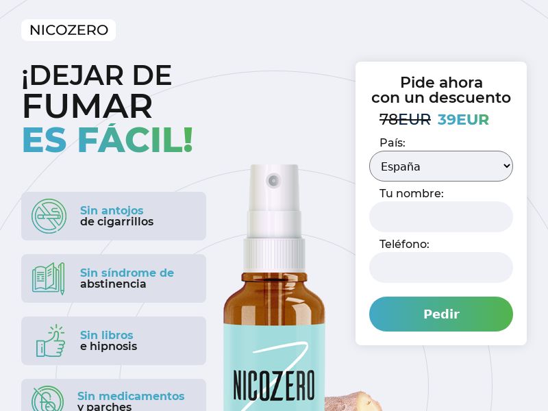 NicoZero ES - treatment for smoking