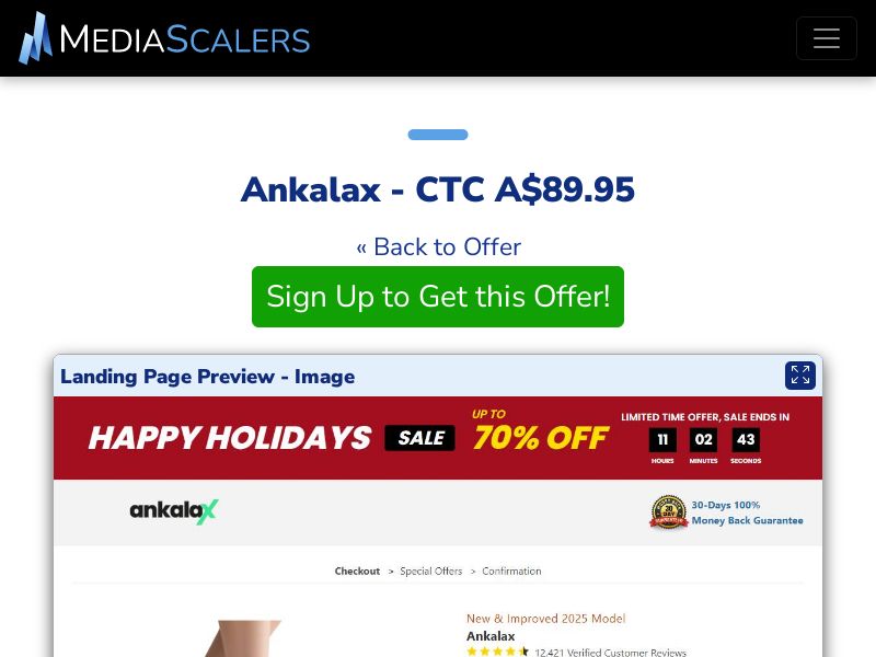 Ankalax - CTC A$89.95 {+DTC, Alt-Landers, Advertorial} (Event Tracking) [AU]