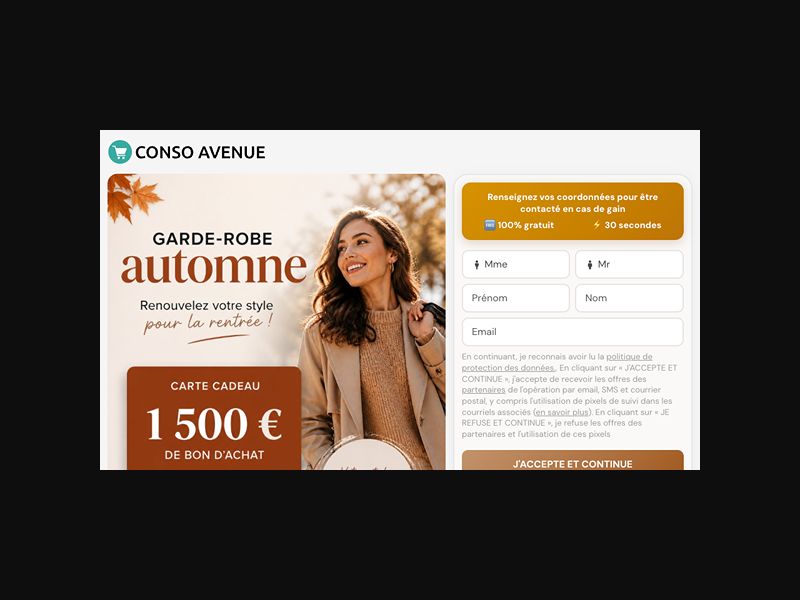 Conso Avenue - Autumn Fashion Gift Card - SOI (FR)