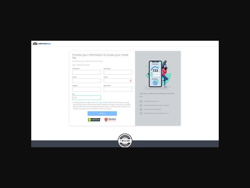 MyMonthlyScore.com - $1 Trial - CPS (US)