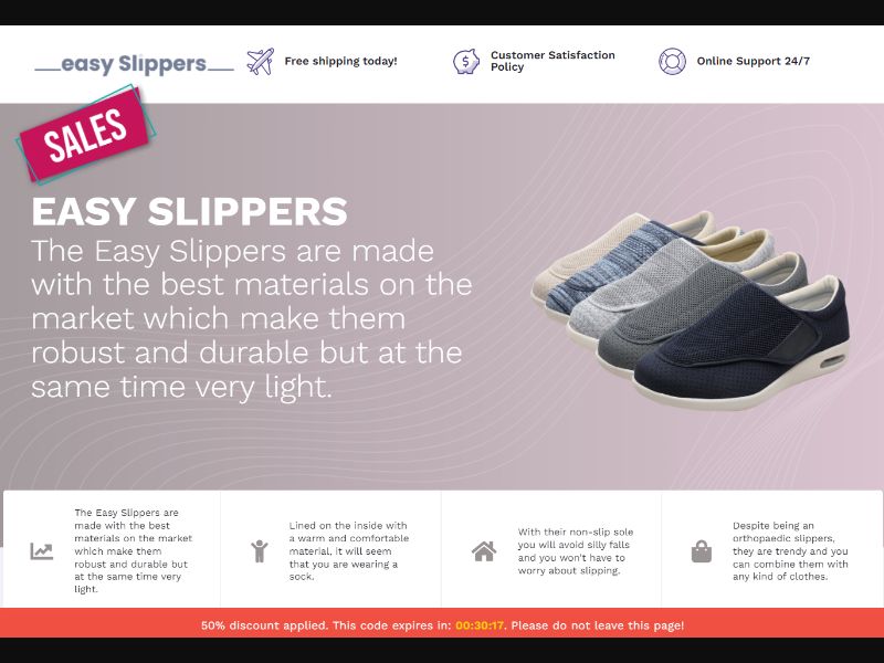 [WEB+MOB] Easy slippers /International (112 GEOs) CPS *FB/TikTok/Google/Taboola Pixel*