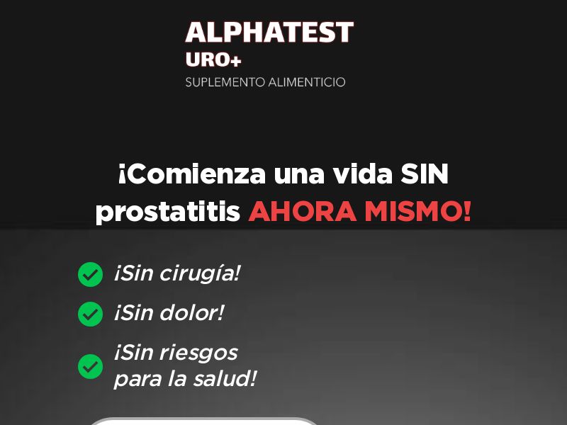 Alphatest Uro+ 590 MXN - remedy for the treatment of prostatitis