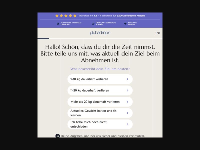 ! NEW OFFER - Glutadrops - Diet [DE,AT,CH] (Banner,Native,Social,Search,SEO,Brand Bidding) - CPA