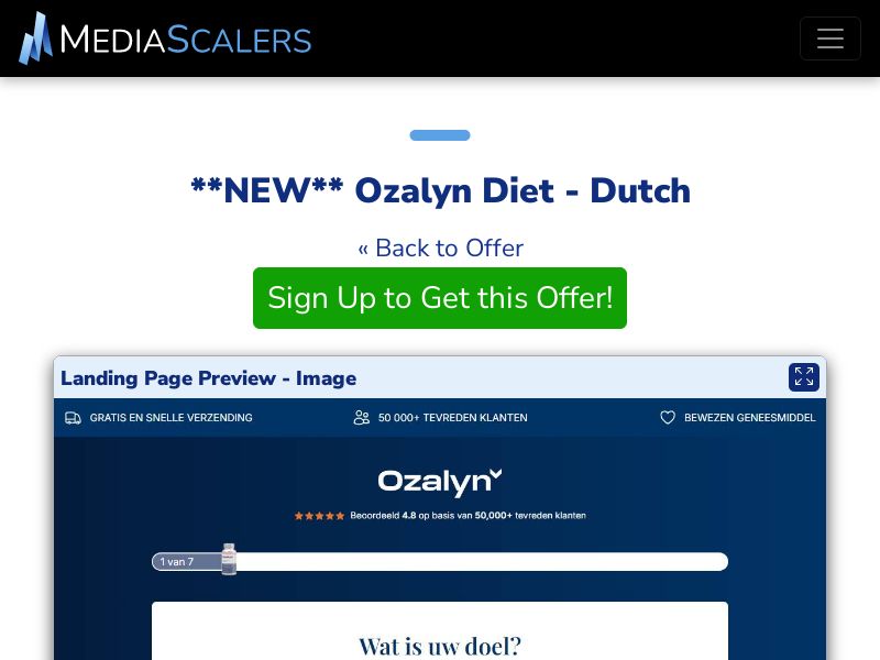 Ozalyn Diet - Dutch (Event Tracking) [NL, BE]