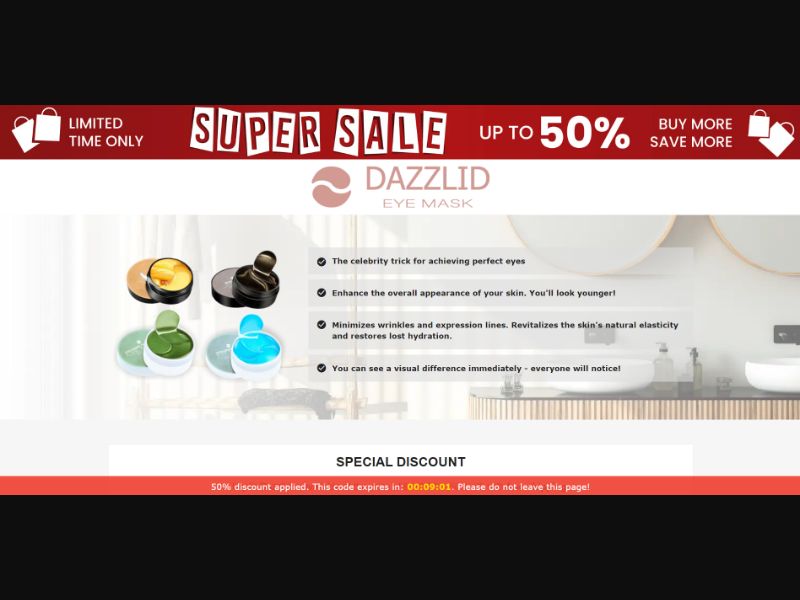 [WEB+MOB] Uqalo Dazzlid – Eye Mask /International (112 GEOs) CPS *FB/TT/Google/Taboola Pixel* [Approval Required]