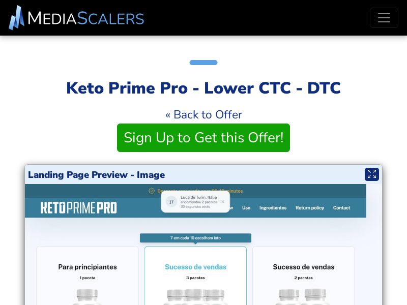 Keto Prime Pro - Lower CTC - DTC (Event Tracking) [PT]
