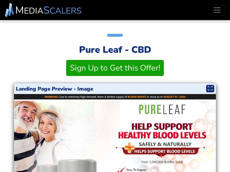 Pure Leaf - CBD {+Quiz, Alt-Landers} (Event Tracking) [UK]