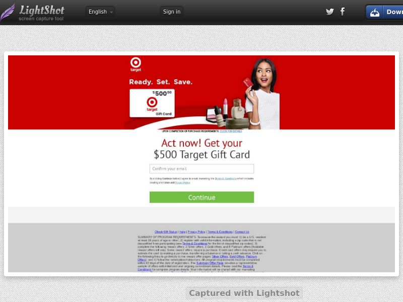 TRSC $500 Target Gift Card - CPL | US