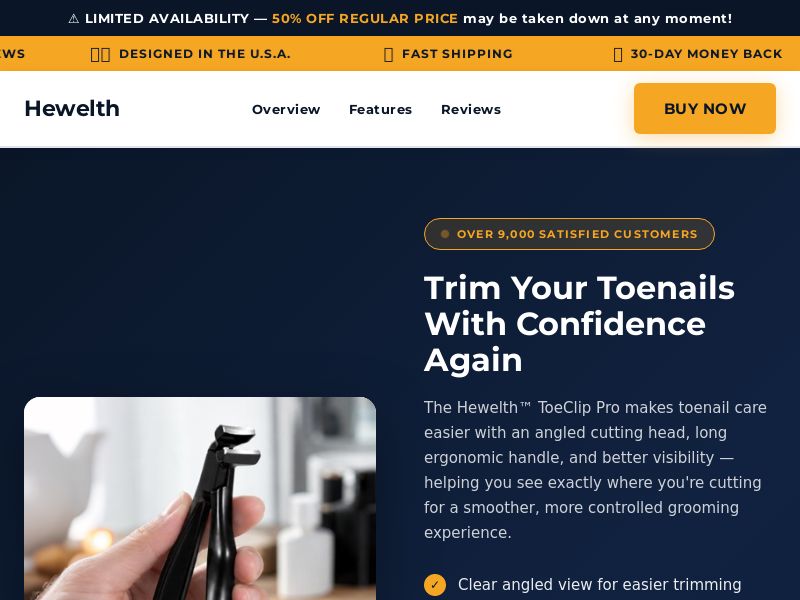 ! NEW OFFER - Hewelth ToeClip Pro [INTL] (Social,Banner,Native,Push,SEO,Search,Brand Bidding) - CPA