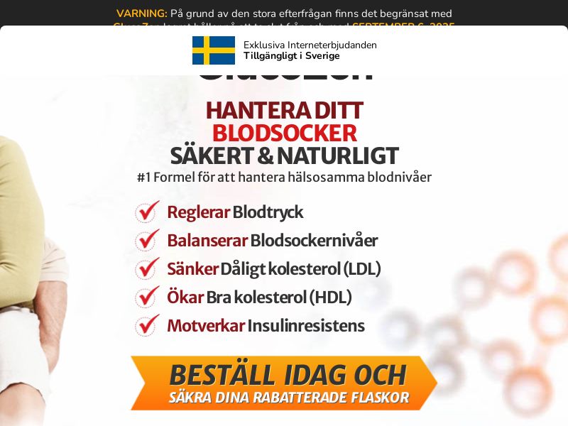 ! NEW OFFER - GlucoZen Blood Sugar - DTC [SE] (Social,Banner,Native,Push,SEO,Search,Brand Bidding) - CPA