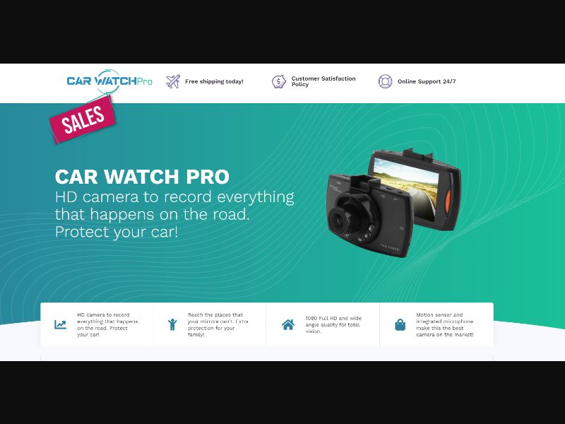 [WEB+MOB] Car Watch Pro /International (112 GEOs) CPS *FB/TikTok/Google/Taboola Pixel*