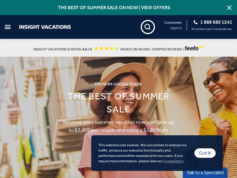 Insight Vacations - RevShare | US, CA, AU, UK