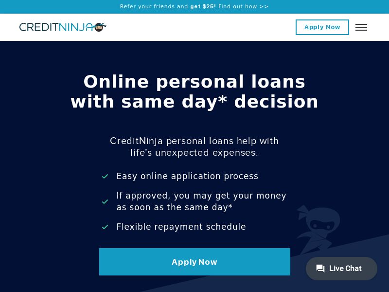 CreditNinja personal loans 