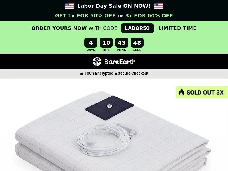 SS - BareEarth Grounding Bed Sheets - Ecom - US/CA/AU/UK/IE/NZ