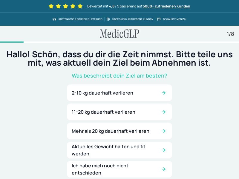 ! NEW OFFER - MedicGLP High CTC - Quiz Page [Multi-GEO] (Banner,Native,Social,Search,SEO,Brand Bidding) - CPA