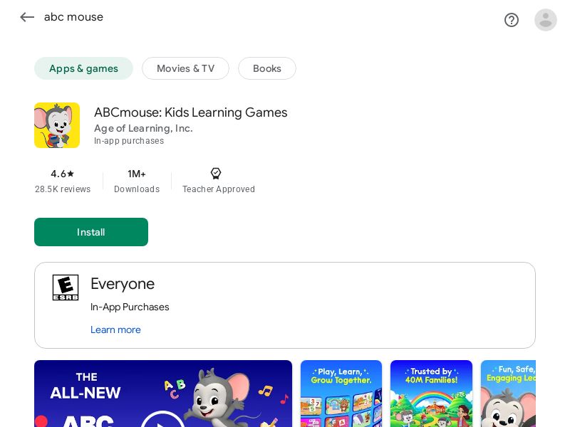 ABCMouse 2.0 - US - CPA - Android - Content, Incent - (Preapproval Required)