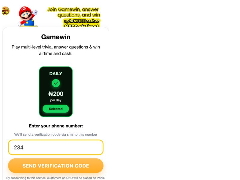 GameWin Evina MTN