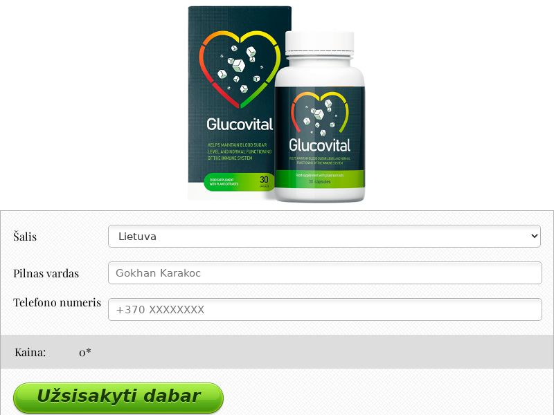 Glucovital caps N30 free LT - SUGAR CONTROL SUPPLEMENT