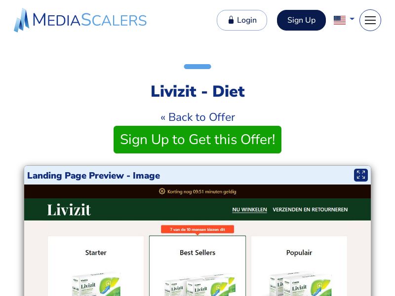 Livizit - Diet {+DTC} (Event Tracking) [NL, BE]