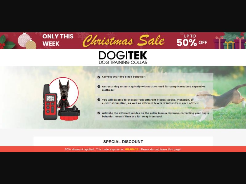 [WEB+MOB] Qinux DogiTek – Dog Training Collar /International (112 GEOs) CPS *FB/TT/Google/Taboola Pixel*