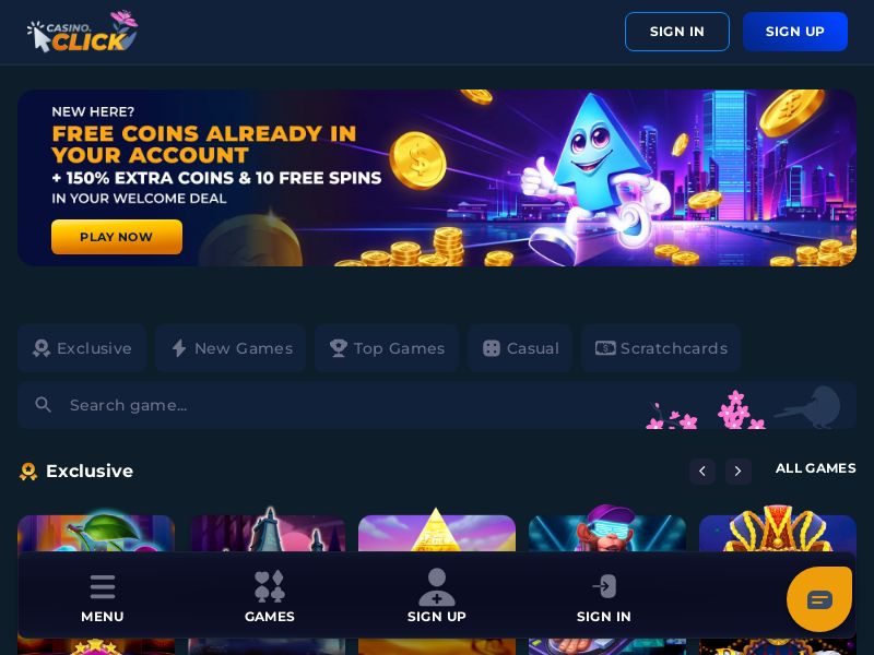 Casino Click - CPL - SOI - SignUp - Social traffic only - CREATIVES NEEDED