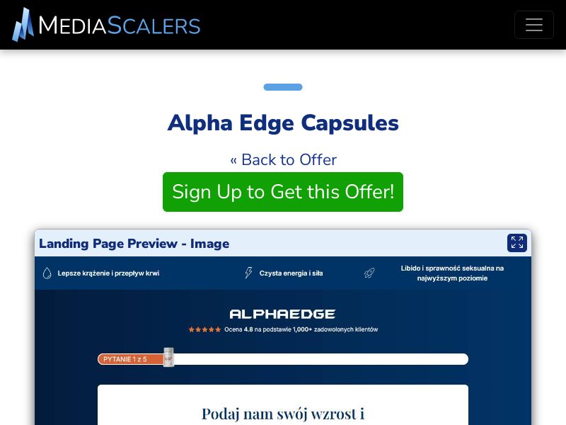 Alpha Edge Capsules {+Quiz, Advertorial} (Event Tracking) [PL]