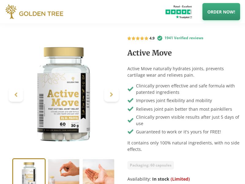 ! HOT OFFER - Active Move Joint Health DTC [UK] (Social,Banner,Native,Push,SEO,Search,Brand Bidding) - CPA