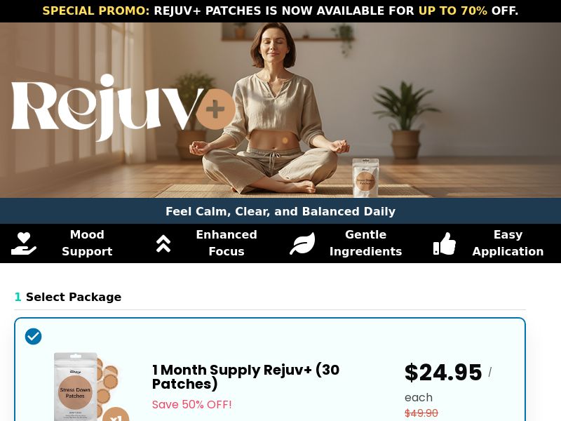 ! NEW OFFER - Rejuv+ Patches - DTC [US,UK,AU] (Social,Banner,Native,Push,SEO,Search,Brand Bidding) - CPA