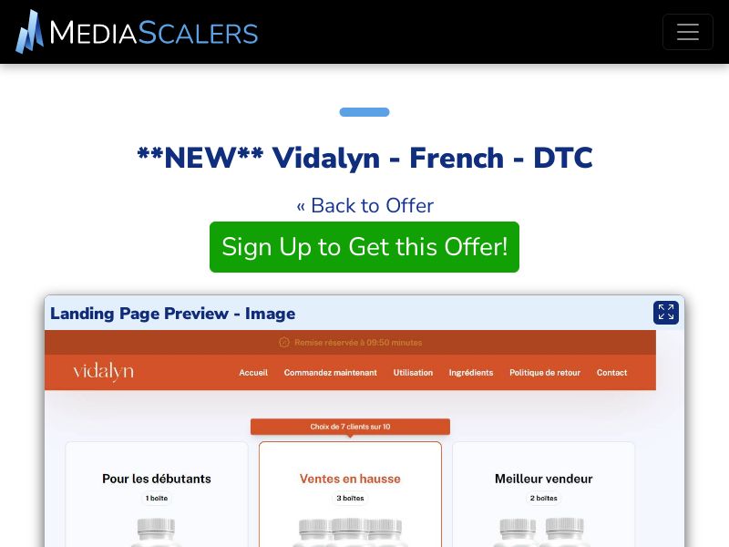 Vidalyn - French - DTC (Event Tracking) [FR, BE]