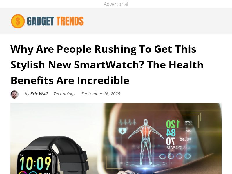VitalWear Free Smart Watch - DTC [US] (Native,Social,Banner,Search,SEO) - CPA {No BrandBidding} 