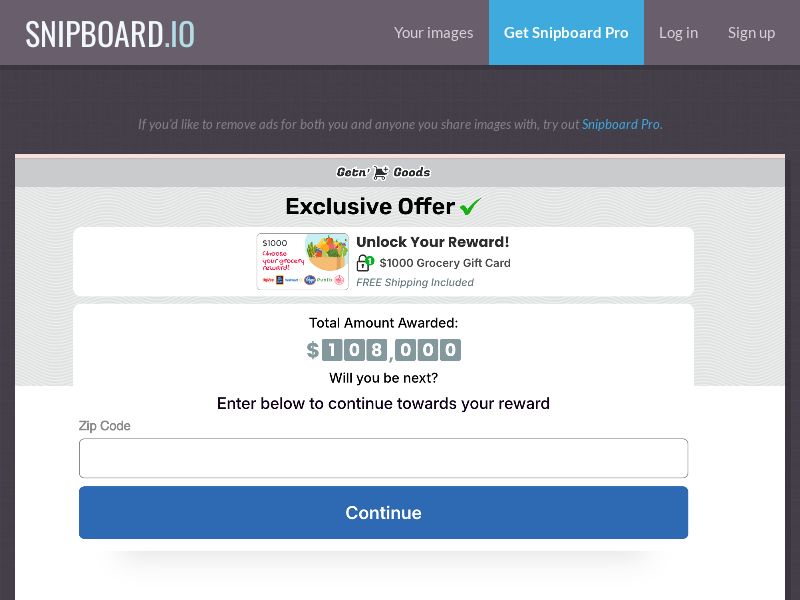 GetNGoods - 1k Grocery Rewards US - SOI