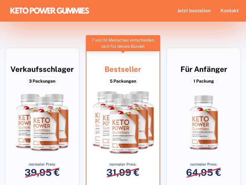Keto Power Gummies - DTC [DE,AT] (Social,Banner,Native,Push,SEO,Search,Brand Bidding) - CPA