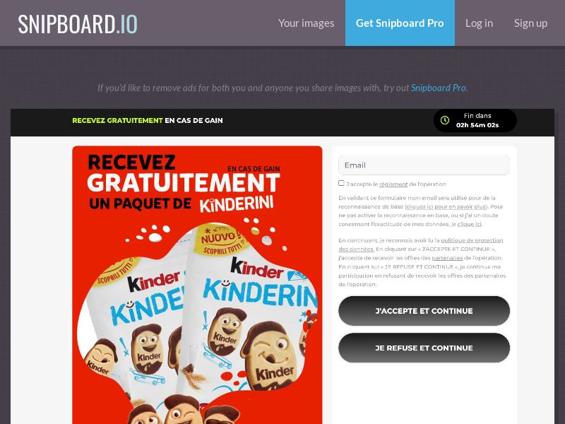 Mes Produits Gratuits - Kinderini FR - SOI *PREFILL*