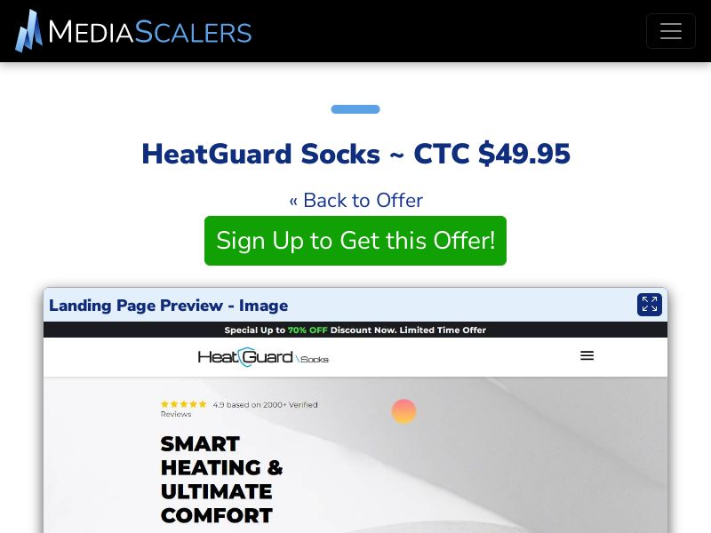 HeatGuard Socks ~ CTC $49.95 {+DTC, Alt-Landers} (Event Tracking) [US]