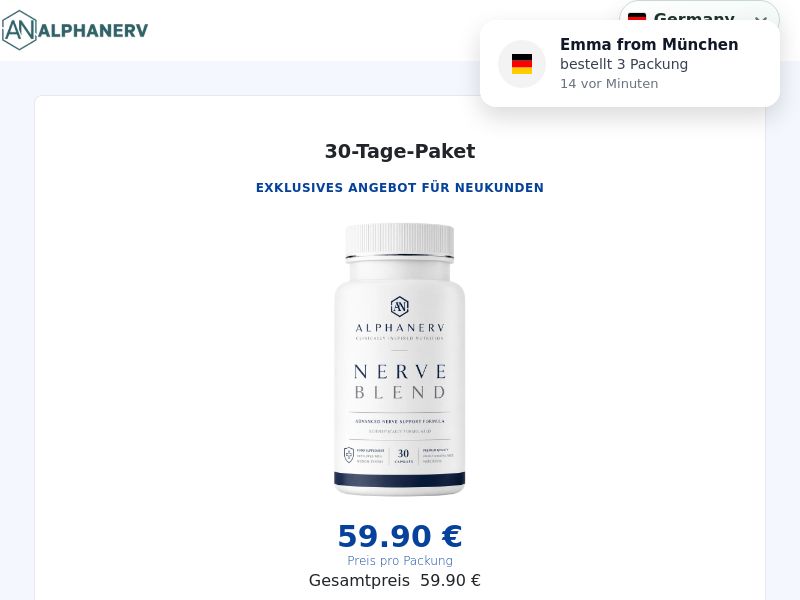 Alphanerv Nerve Support V5 - DTC [Multi-GEO] (Social,Banner,Native,Push,SEO,Search) - CPA {No BrandBidding}