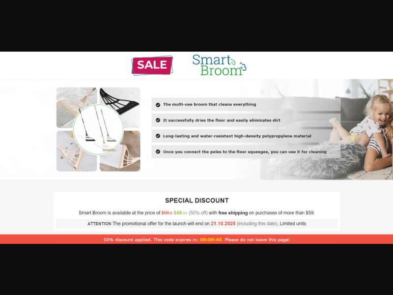 [WEB+MOB] Smart Broom – Multi-Use Broom /International (116 GEOs) CPS *FB/TT/Google/Taboola Pixel* [Approval Required]