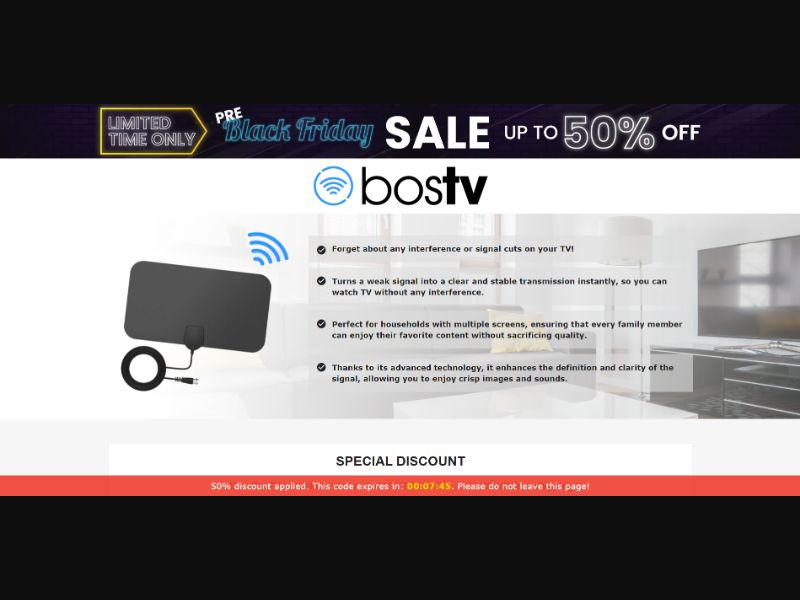 [WEB+MOB] Qinux BosTV – TV Signal Booster /International (112 GEOs) CPS *FB/TT/Google/Taboola Pixel*