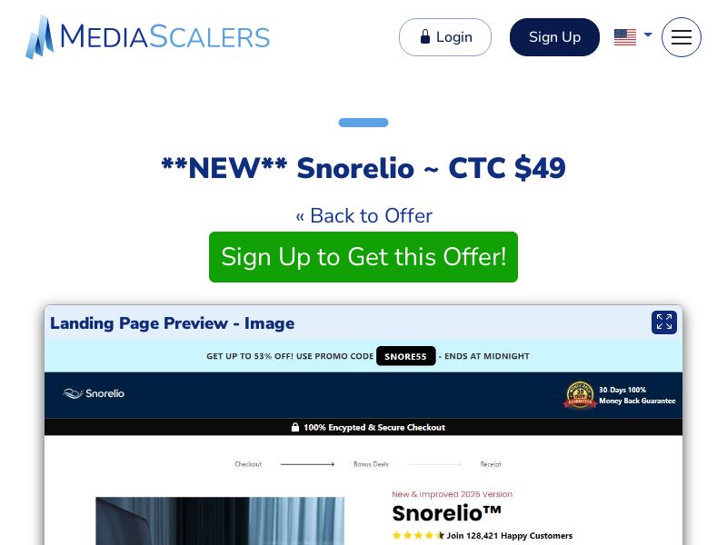 Snorelio ~ CTC $49 (Event Tracking) [US]
