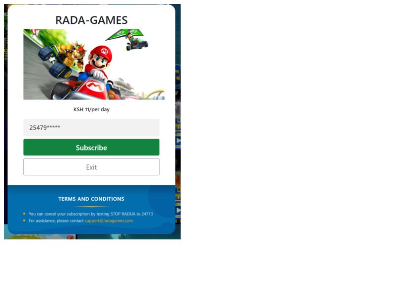 Rada Games Safaricom