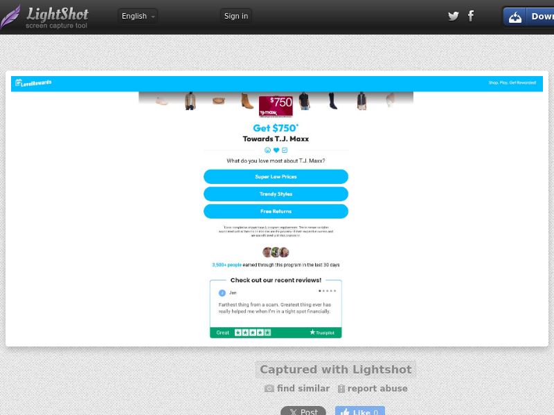 Flash Poll - T.J. Maxx $750 Shopping - SOI | US