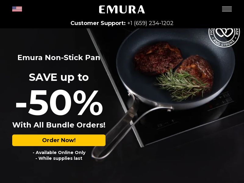 ! NEW OFFER - Emura Non-Stick Pan [US,CA] (Banner,Native,Social,Search,SEO) - CPA {No BrandBidding} 