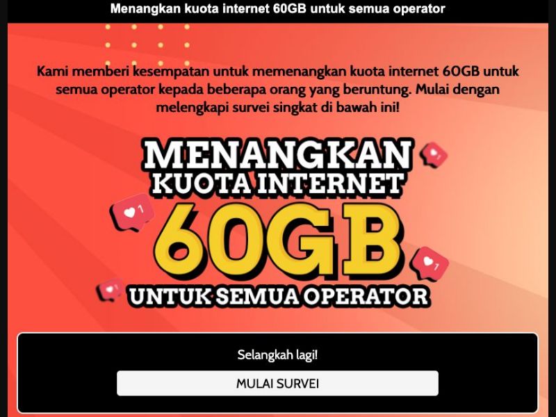 38383 - ID - [WEB+MOB] - Free Internet Data 60GB - CPL SOI