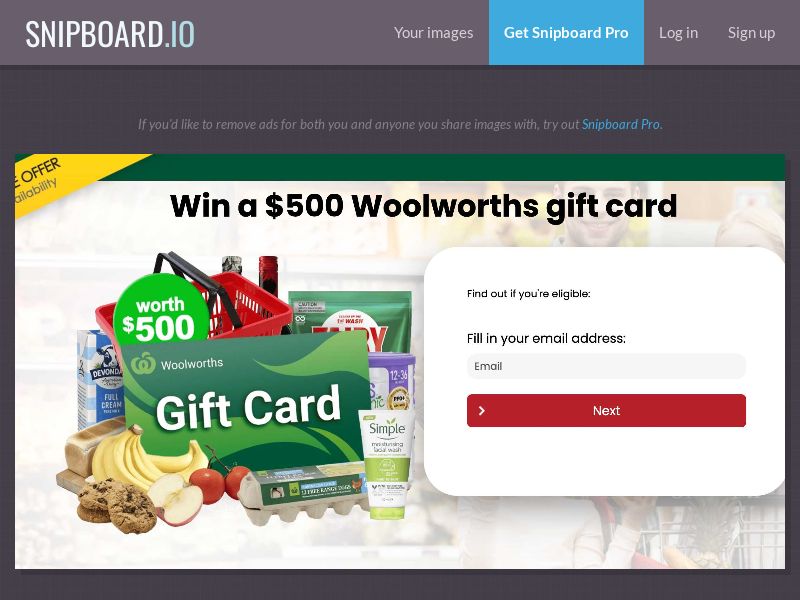 YouSweeps - Win a $500 Woolworths gift card AU - SOI