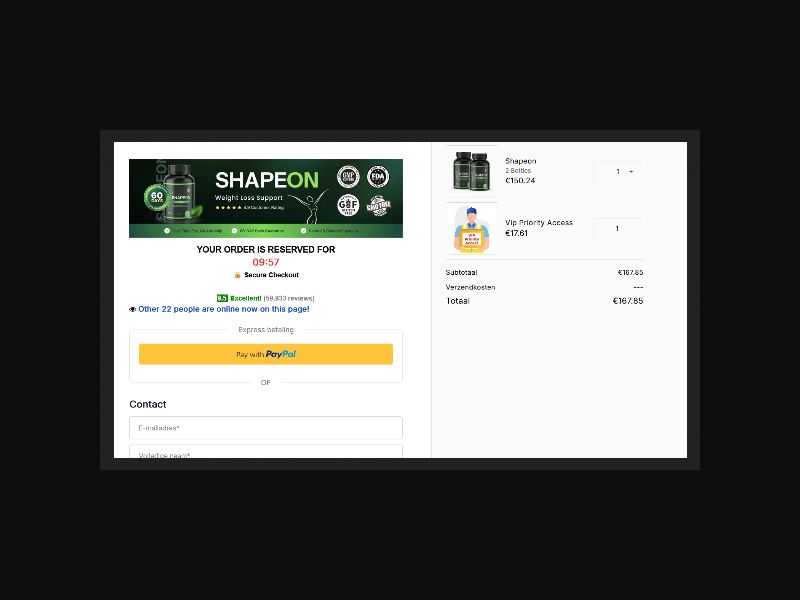 Shapeon - Weight Loss Help - CPS (US)