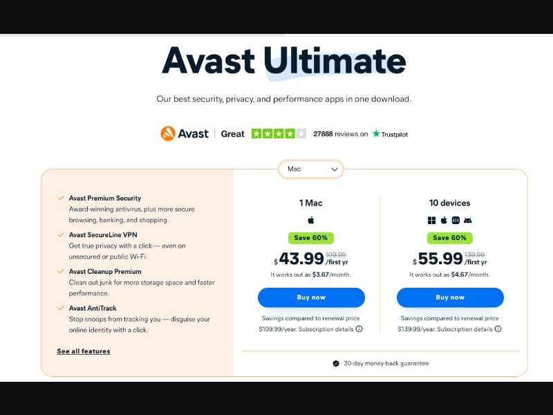 FI - Avast Ultimate 60% Discount - CPS