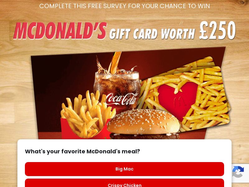 UK RewardFlux McDonalds Giftcard CPL